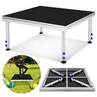 Portable 4x4ft Aluminum Folding Stage Platform  Adjustable Height 24-40  Riser