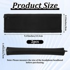 Xindojuz 2 Pcs Headphone Headband Cover  Silicone Soft Headphones Black 