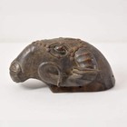 Baule Wooden Ram Mask Gbagba Cote D ivoire
