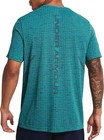 Under Armour Seamless Grid Mens Training Top Green Short Sleeve Gym T-shirt