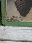 Antique School Slate Chalkboard Green Milk Paint Old Christmas Postcard Print