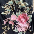 Angie Women s S Black Floral Woven Rayon Kimono Top Cardigan