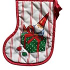 Vintage 1979 Unieboek B v  Gnome Christmas Oven Mitts Pair Red White Quilted