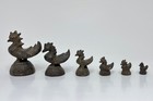 18th Century Burmese Opium Weight - Set Of Six Hintha Birds  519 Total Grams 