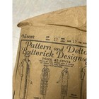 Antique 30 s Butterick Pattern  6082 Misses Slip Over 1 Piece Dress Size 17 Yr
