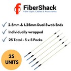 Fiber Optic Cleaning Sticks 25 Pack Universal 2 0mm 2 5mm Dual Fiber Cleaner Swa