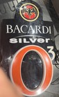 Bacardi Silver O3 Sign Neon Light Up For Parts