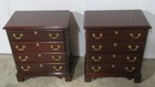 Pair White Mahogany Nightstands Bachelors Chests