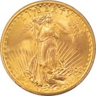 1908 No Motto  20 St Gaudens Gold Double Eagle  Wells Fargo - Pcgs Ms-67 Superb