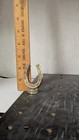 Vintage Gold Metal Horseshoe Horse Trophy Topper Figure