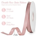 50 Yards 1 2 Inch Dusty Rose Double Faced Satin Ribbon For Gift Wrapping