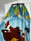 Vtg Disney Lion King Beach Pool Towel Walk On The Wild Side 50x27 Simba Timon
