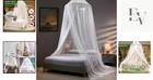 Beautiful White Mosquito Net Canopy Bed Curtains - Easy Install For Any Bed Size