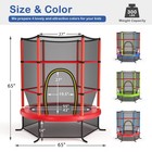 55  Trampoline For Kids Toddler Recreational Trampoline W  Safety Enclosure Net