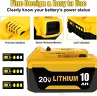 2pack For Dewalt Dcb210-2 20v Max Xr 10 0 Ah Lithium-ion Battery Dcb206 Dcb200