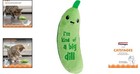 Crunchy Pickle Kicker Cat Toy     Plush Crinkle Toy With Catnip And Dental