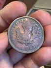 1843 Nova Scotia One Penny Toke With Canada Chinese Merchant           Chopmark