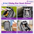 Hippobaby Waterproof Baby Car Seat Cover   Windproof Carseat Cover For Babies  