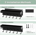 Key And Mail Holder For Wall  Mail Organizer Wall Mount With 6 Hooks And Storage