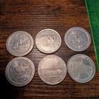 Lot Of 6 Vintage Las Vegas  1 Casino Gaming Tokens     Sands  Castaways  Nob Hill