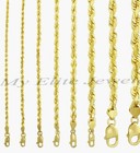 10k Yellow Gold Rope Chain Necklace Men Women 18 -30 Inch 2 3mm 4mm 5mm 6mm Real