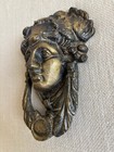 Antique Figural Neo-classical Doorknocker Heavy Brass 8   England Victorian