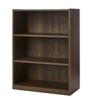 3-shelf Wood Bookcase Wide Storage Book Adjustable Bookshelf   canyon Oak 