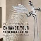 Chrome All Metal Square Shower Head Combo 8  Rain Shower Head Handheld Shower 