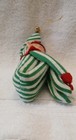  Vintage Japan Christmas Elf Pixie Ornament Green Striped Knee Hugger 12 