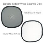 24  60cm 2-sided Collapsible White Balance Disc 18  Gray Panel target Reflector 