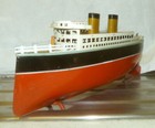 Model Tinplate Ship   2 Funnels  possibly By Lehmann  Fleischmann Or Arnold 