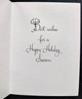 Vtg 1950s Jeffe Huldah Woman   Santa Hallmark Christmas Card  Unused