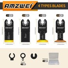 50pcs Titanium Oscillating Tool Blades  Curved Edge Oscillating Saw Blades For M