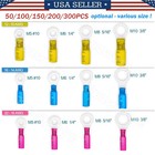 50 200pcs Heat Shrink Ring Wire Connectors Crimp Terminals For Marine Automotive