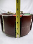 Vtg Mcm Brass Wood Poker Rotating Caddy W  180  Clay Composite Diamond Chips