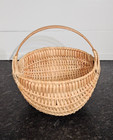 Vintage Hand Woven God s Eye Pattern Buttocks Basket Gathering Basket