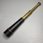 Vintage Brass   Leather Maritime Telescope Pocket Spyglass Handheld Collapsible