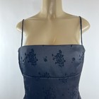 1990s Y2k Vintage Dress Size 11 Black Satin Velvet Flock Whimsigoth Cocktail