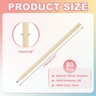 Round Wooden Pencils Bulk  80 Pack Hb Graphite Pencils