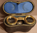 Antique H Lamy Ft Paris Mother Of Pearl Mop Opera Theatre Glasses Original Case