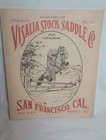 Visalia Stock Saddle Co Catalog 1923 Reproduction  Jeri Pitman 