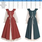 Ireland Medieval Victorian Dress Renaissance Costume Halloween Cosplay Skirt Au
