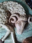 Fabulous Antique Hand Carved Wooden Ram Sheep Plaque Corbel French Italian 18th 