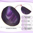 4x Purple Natural Agate Coasters For Drinks ggemstone Coaster For Coffee 3 5-4 