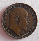 1908 Great Britain Farthing - Excellent Coin - Free Ship - Farthing Bin  3