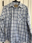 Lot Of 2 Wrangler Retro Western Shirt Men s Plaid Long Sleeve Pearl Snap  M