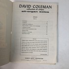 Unique All Organ Solos David Coleman Vol 3 Robbins Music Corp 1970 41 Pages