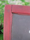 Early Antique School Slate Chalkboard Mortise   Pin Wood Frame New Red Milk Pt