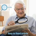 Large Magnifying Glass With Light 10x 20x 45x Illuminated Handheld Magnifier    