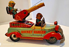 Vintage Tin Marusan Friction Rocket Ranger Truck  1950 s Japan